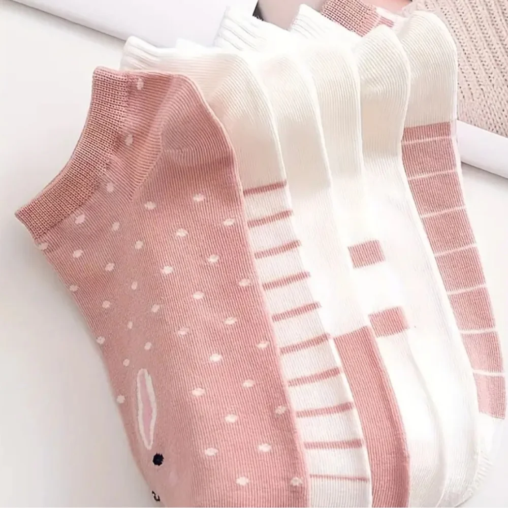 KITTY CAT ANIMAL SOCKS OS ANKLE BRAND NEW 5 Pair